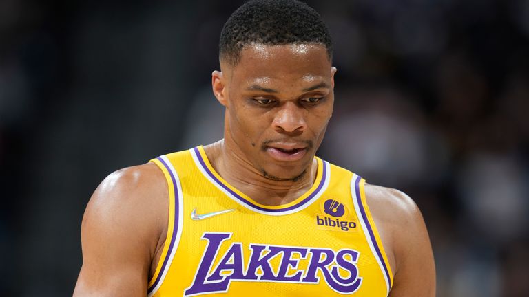 Los Angeles Lakers guard Russell Westbrook (AP)