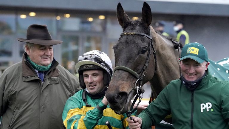 Sean Flanagan with School Boy Hours after winning the Paddy Power Chase at Leopardstown