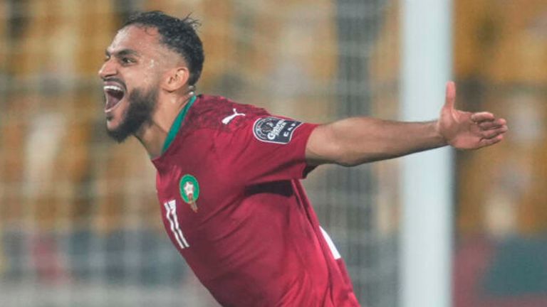 Sofiane Boufal celebrates his winner against Ghana