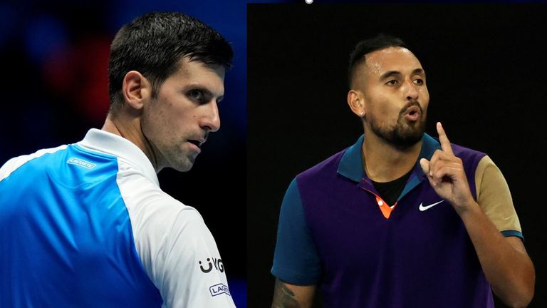 Novak Djokovic and Nick Kyrgios