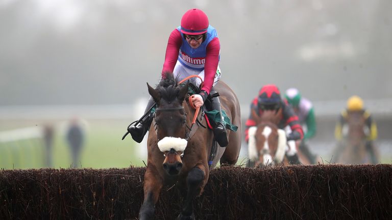 Threeunderthrufive jumps his rivals into submission in the Hampton Novices&#39; Chase at Warwick