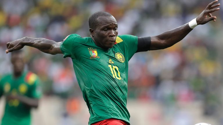 Vincent Aboubakar in action against Gambia - AP Photo