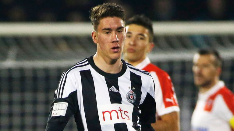 Vlahovic came through the youth ranks at Partizan Belgrade