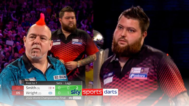 There was early nerves for Wright and Smith as it took 'Bully Boy' just the 28 darts to win the second leg of the first set!