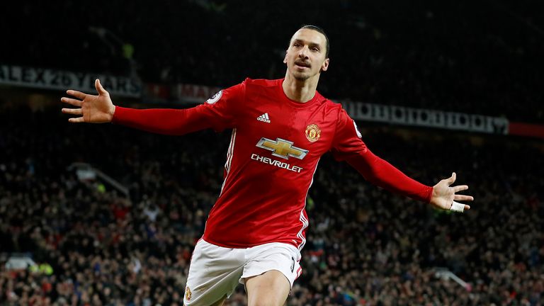 Ibrahimovic helped United to their League Cup and Europa League double in 2016/17