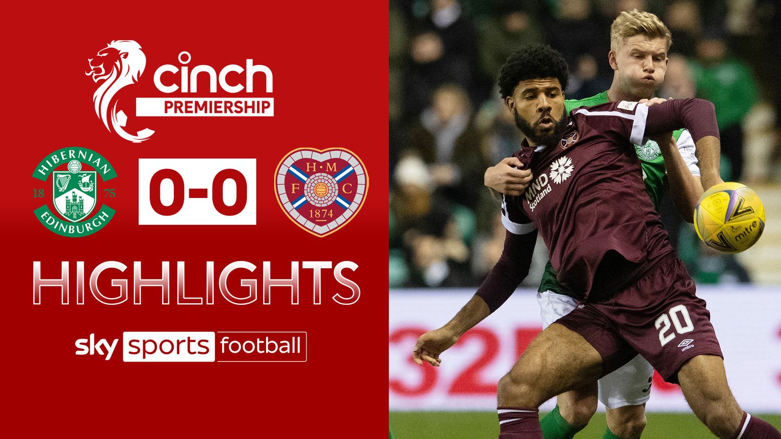 Hibernian 0 0 Hearts Match Report & Highlights