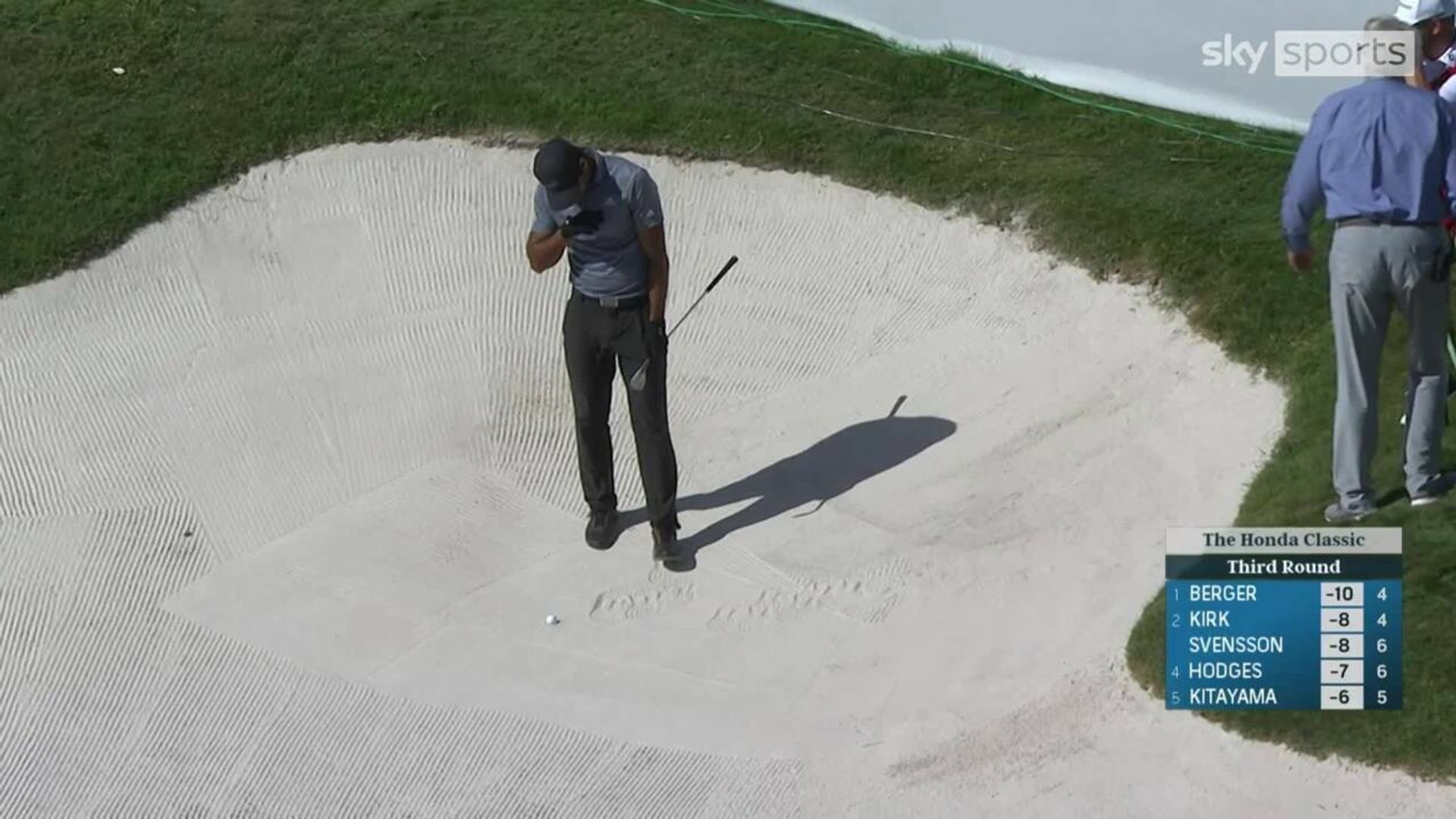 Aaron Rai's triple-bogey after bunker nightmare