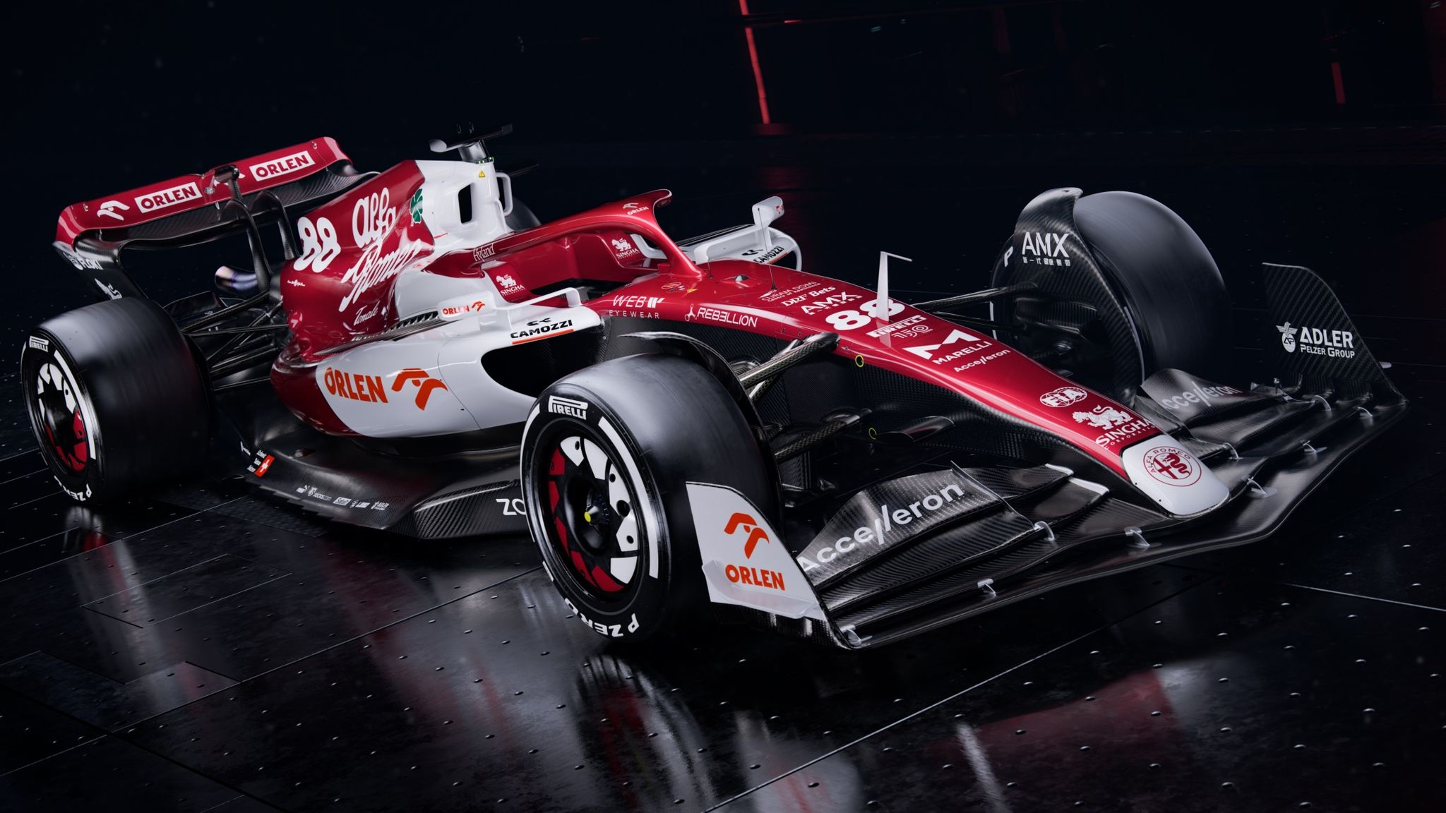 Formula 1 Alfa Romeo reveal eye-catching livery of red and white