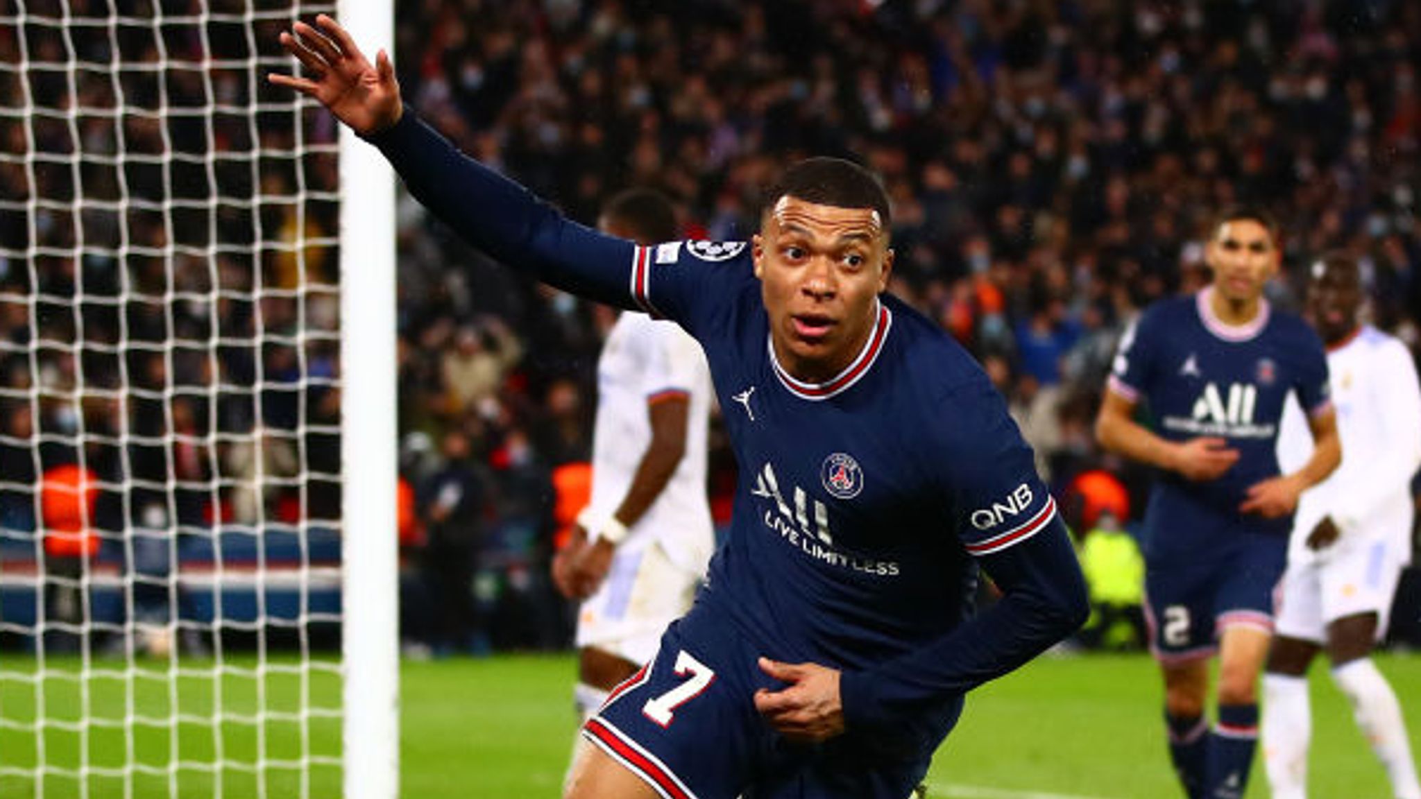 PSG 1-0 Real Madrid Kylian Mbappes late strike hands Parisians slender Champions League advantage Football News Sky Sports