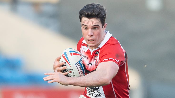 Picture by Allan McKenzie/SWpix.com - 15/01/2022 - Rugby League - Warm up Friendly - Salford Red Devils v Swinton Lions - AJ Bell Stadium, Salford, England - Brodie Croft.