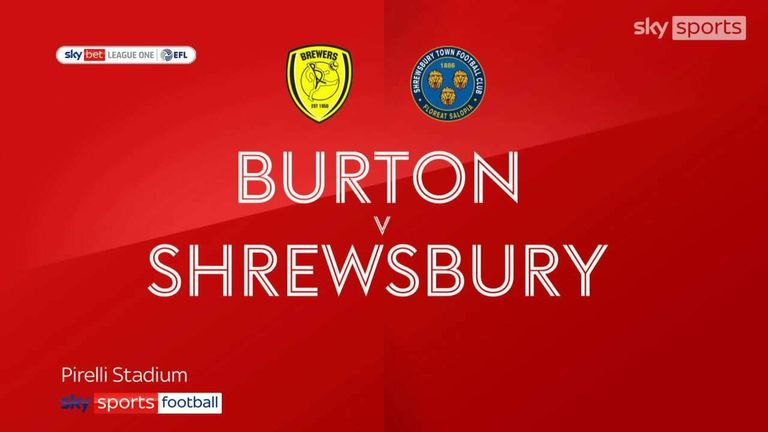 Highlights of the Sky Bet League One match between Burton Albion and Shrewsbury Town