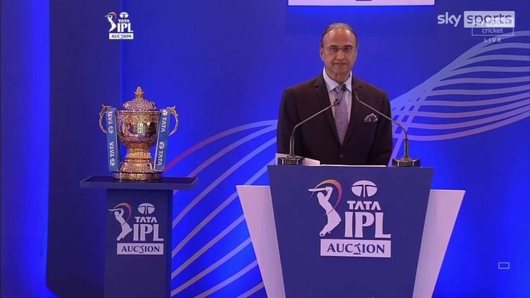 Replacement auctioneer Charu Sharma wished Hugh Edmeades well, as the IPL auction resumed following his on-stage collapse.