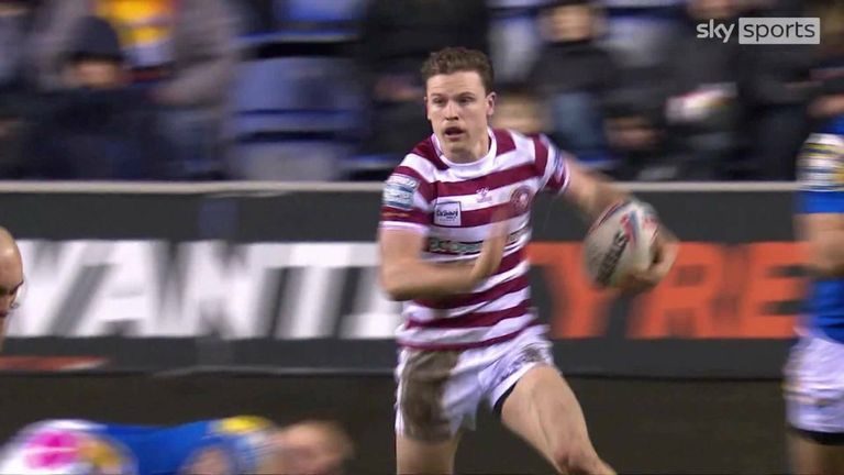Jai Field was in excellent form for Wigan in their win over Leeds Rhinos - landing for a try hat-trick.