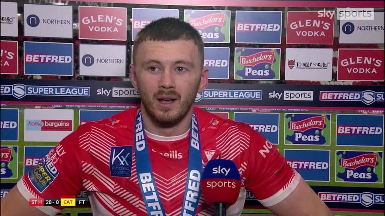 Joe Batchelor was delighted after being named player of the match as St Helens made the perfect start to their Super League defence, defeating Catalans Dragons 28-8