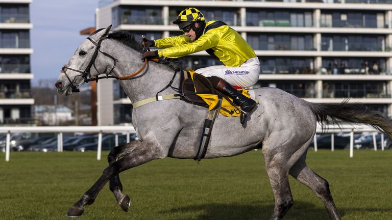 Eldorado Allen ridden by jockey Brendan Powell goes onto win the Betfair Denman Chase