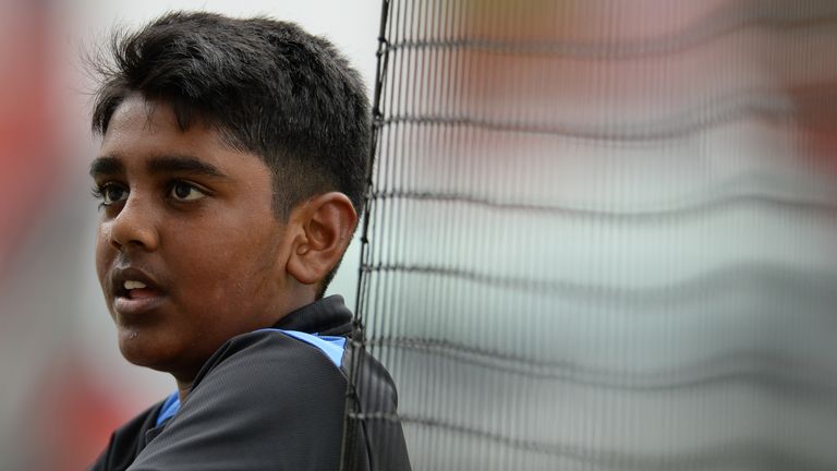 Ahmed bowled against England in the Lord's nets in 2017 - with much success