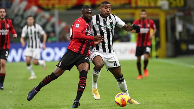 historie Bevis Stolt Serie A leaders AC Milan held by Udinese; Inter frustrated by struggling  Genoa - European round-up | Football News | Sky Sports