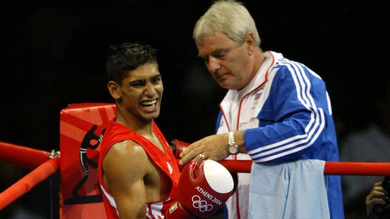 Amir Khan was coached by Terry Edwards at the 2004 Olympics in Athens (PA)