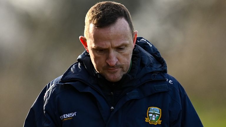 6 February 2022; Meath manager Andy McEntee during the Allianz Football League Division 2 match between Meath and Roscommon at P..irc T..ilteann in Navan, Meath. Photo by Harry Murphy/Sportsfile