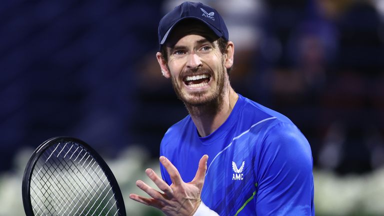 Andy Murray suffered a second-round defeat to Jannik Sinner in Dubai