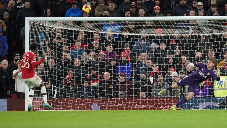 Anthony Elanga skies the decisive penalty