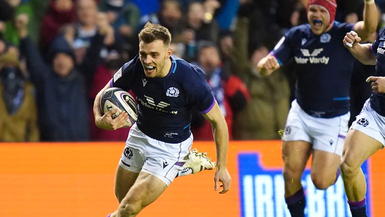 Ben White scored Scotland's first try during the win over England