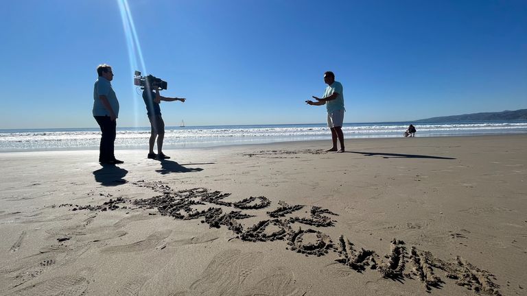 A top-secret Baldy's Breakdown on Santa Monica Beach for Super Bowl LVI