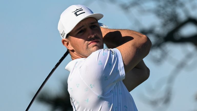 Bryson DeChambeau on the 11th hole of the North Course at Torrey Pines during the first round of the Farmers Insurance Open 