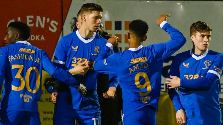 Rangers' Charlie McCann comes on for his debut