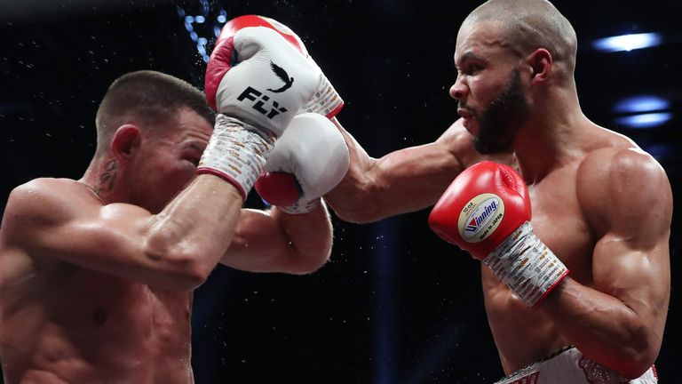 CHRIS EUBANK JR v LIAM WILLIAMS   5-2-2022.MOTORPOINT ARENA,.CARDIFF.WALES.PIC LAWRENCE LUSTIG.MIDDLEWEIGHT CONTEST.CHRIS EUBANK JR v LIAM WILLIAMS .