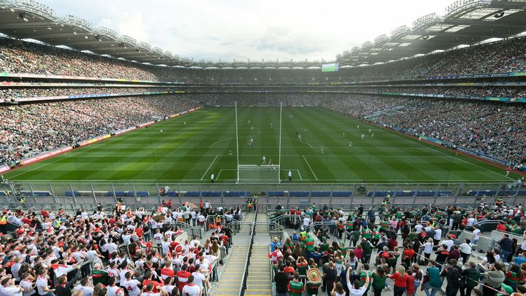 11 September 2021; A general view of Croke Park during the GAA Football All-Ireland Senior Championship Final match between Mayo and Tyrone at Croke Park in Dublin. Photo by Stephen McCarthy/Sportsfile