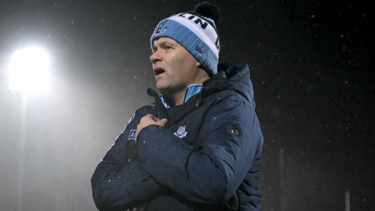 5 February 2022; Dublin manager Dessie Farrell during the Allianz Football League Division 1 match between Kerry and Dublin at Austin Stack Park in Tralee, Kerry. Photo by Stephen McCarthy/Sportsfile