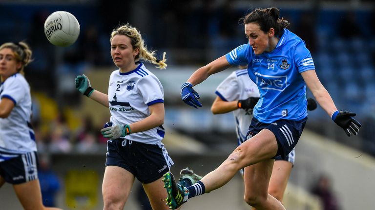Hannah Tyrrell of Dublin in action against Megan Dunord of Waterford