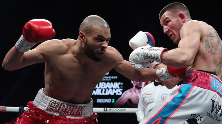 CHRIS EUBANK JR v LIAM WILLIAMS   5-2-2022.MOTORPOINT ARENA,.CARDIFF.WALES.PIC LAWRENCE LUSTIG.MIDDLEWEIGHT CONTEST.CHRIS EUBANK JR v LIAM WILLIAMS .