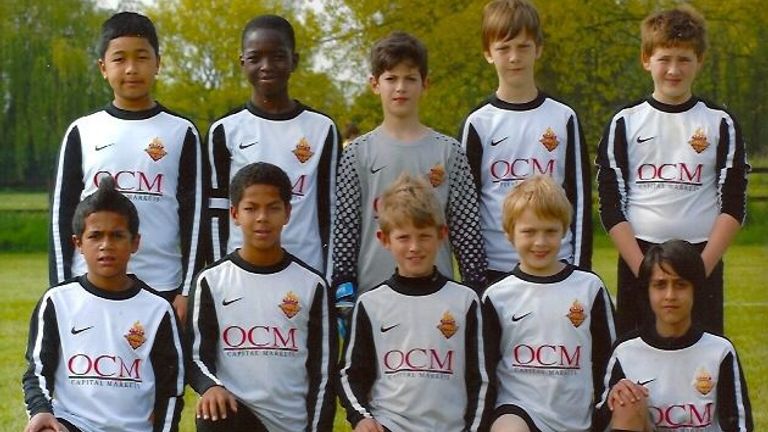 Fabio Carvalho (bottom left) spent three years at Balham FC (Photo: Balham FC)