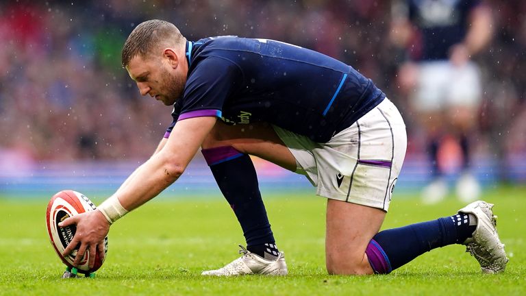 Wales v Scotland - Guinness Six Nations - Principality Stadium
Scotland's Finn Russell lines up a penalty kick during the Guinness Six Nations match at the Principality Stadium, Cardiff. Picture date: Saturday February 12, 2022.