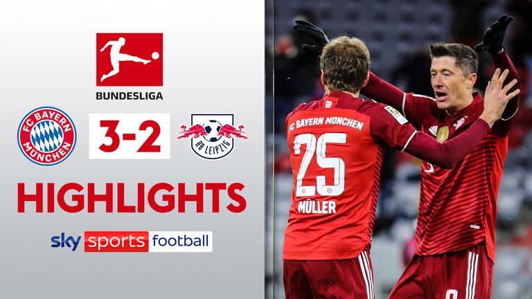 Highlights of the Bundesliga game between Bayern Munich and RB Leipzig.