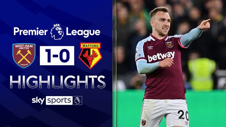 Highlights of the Premier League match between West Ham and Watford.
