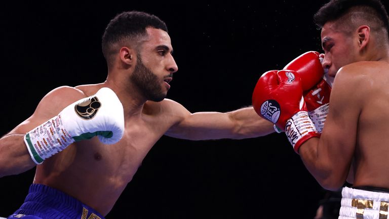 Lawrence Okolie v Michael Cieslak - 02 Arena  Galal Yafai (left) in action against Carlos Vado Bautista at the 02 Arena, London. Picture date: Sunday February 27, 2022.