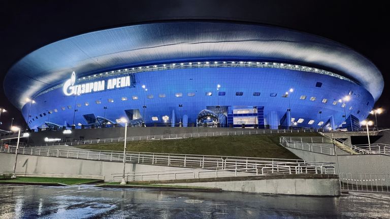 Zenit St. Petersburg&#39;s Gazprom Arena had been scheduled to host the Champions League final on May 28