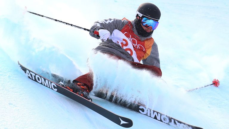 USA's Gus Kenworthy during run 3 in the Men's Ski Slopestyle Skiing at the Pheonix Snow Park during day nine of the PyeongChang 2018 Winter Olympic Games in South Korea. PRESS ASSOCIATION Photo. Picture date: Sunday February 18, 2018. See PA story OLYMPICS Slopestyle. Photo credit should read: Mike Egerton/PA Wire. RESTRICTIONS: Editorial use only. No commercial use.