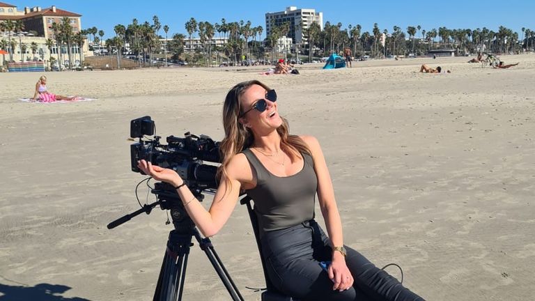 Hannah Wilkes at Santa Monica Beach