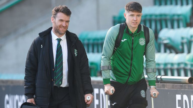 Nisbet left Easter Road in crutches after Hibernian's draw against Celtic