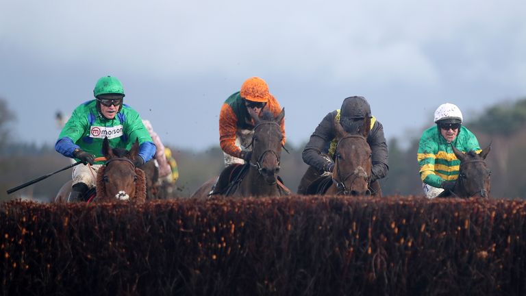 Hugh Nugent and Fortescue going on to land the Swinley Listed Handicap Chase at Ascot