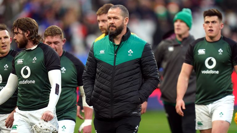 Ireland coach Andy Farrell ahead of the Six Nations game against France