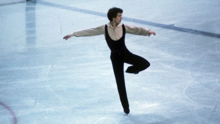 British figure skater John Curry is shown in action at the 1976 Winter Olympics at Innsbruck, Austria. He won a gold in the games. (AP Photo)
