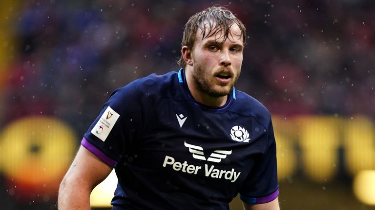 Jonny Gray is replaced by his Exeter Chiefs' club team-mate Sam Skinner in Scotland's line-up