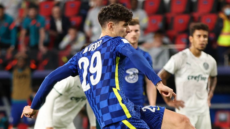 Kai Havertz strokes home an extra-time penalty in the Club World Cup final