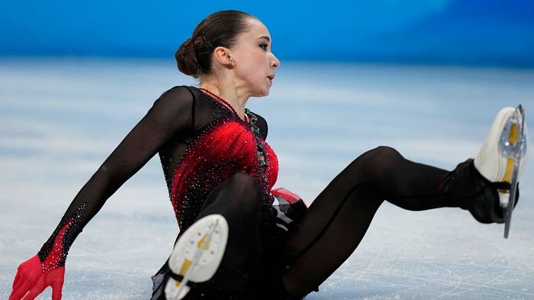 Kamila Valieva fell during her final free skate routine