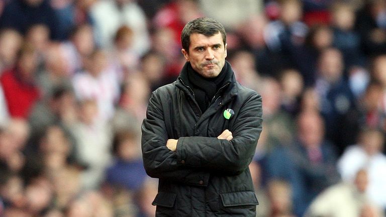 Sunderland manager Roy Keane looks on during their English Premier League soccer match against Fulham at the Stadium of Light, Sunderland, England, Saturday, Oct. 27, 2007.